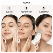 How to use the SONA ultrasonic skin scrubber